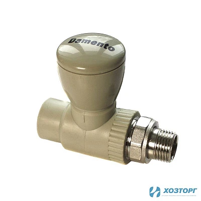 Вентиль д/радиаторов прямой 25х3/4" Damento серый (5/90)