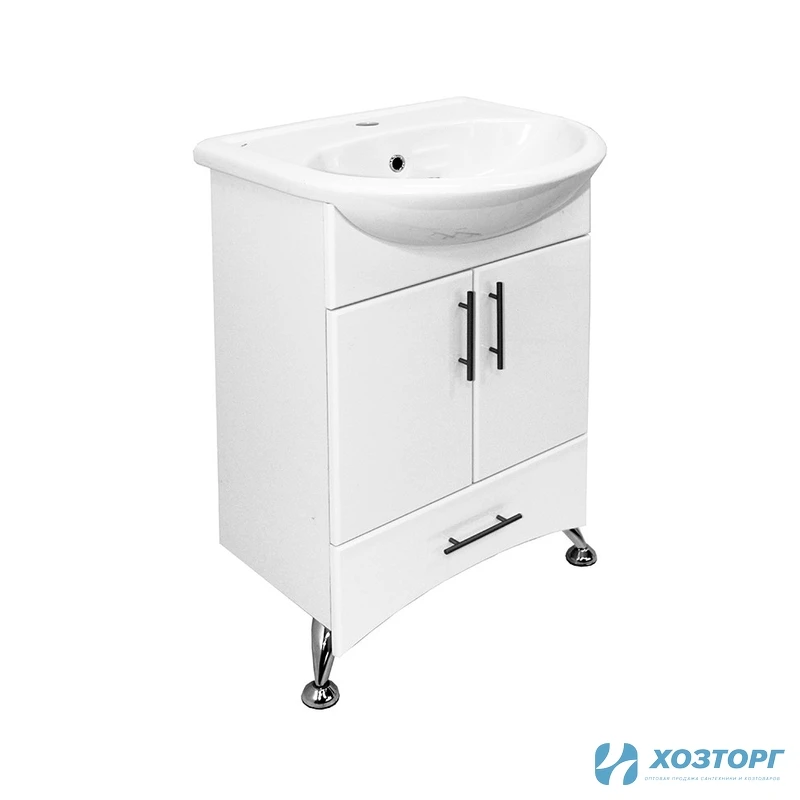 Тумба для ванной УЮТ 55-6 белая (комплектуется умывальником (ROSA) УЮТ 550) 0903 (MDW) (1/1)