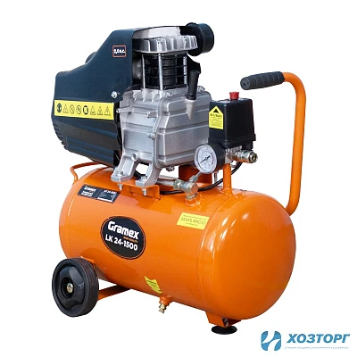 Воздушный компрессор GRAMEX LK 24-1500 (230л/мин, объем24л,1,5кВт, 8бар,2850об/мин) (1/1)