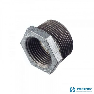 Футорка 20х15мм, 3/4"х1/2", черная, 05218 (5/380)