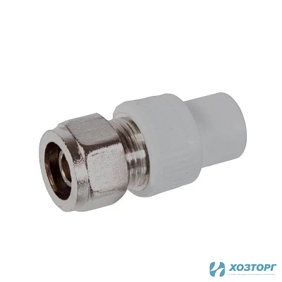 Штуцер для трубы pex DAMENTO 20*20 серый (5/400)