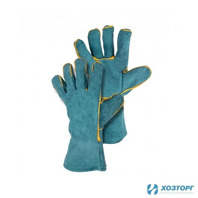 Краги спилковые Foxweld Зелёные 6323 (1/12)