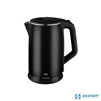 Электрочайник  1,8л, 1500Вт, нерж.сталь,черный/IRIT IR-1305 (1/12)