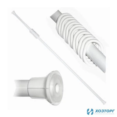 Карниз д/ванной 120-210 см, белый, пластик, SMS 01692 (1/30)