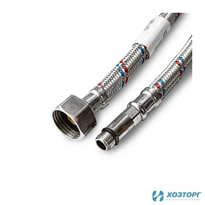 Подводка д/смесит DAMENTO с нержавеющим оплетением 1/2 М10 100 см длинная (5/100)