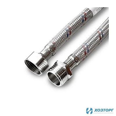 Подводка д/воды DAMENTO с нержавеющим оплетением в ПВХ оболочке 1/2 г/ш 80 см (5/100)