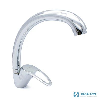 Смеситель  д/кухни DORON DС 2441-N, шаровый, хром, излив высокий, п/г (2/20)