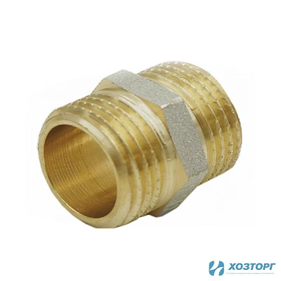 Ниппель 25 (1") никель наружная/наружная SM044N (1/10)