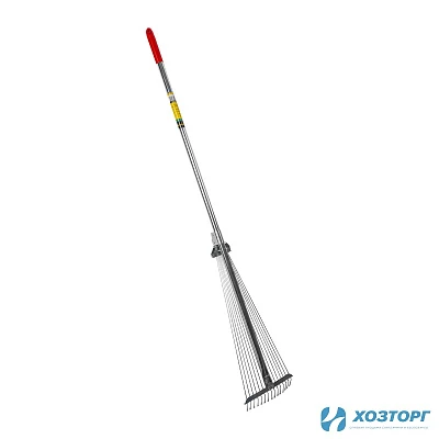 Грабли веерные GRASSMAN 15зубые раздвижные, алюминевая ручка с фиксатором,углеродгая сталь 60x154см(1/25)