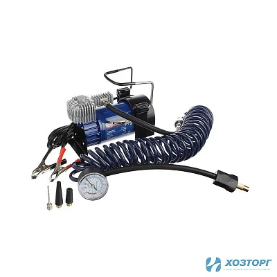 Компрессор автомобильный 280Вт, 60л/мин, крокодилы к АКБ, в сумке NEW GALAXY 713-025 (1/8)