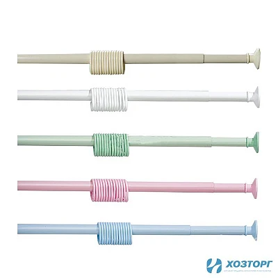 Карниз д/ванной 2,2 м, салатовый, металл, с кольцами 2110 (1/30)