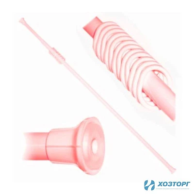 Карниз д/ванной 110-200 см, розовый, пластик, SMS 00285 (1/30)