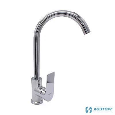 Смеситель  д/кухни DORON DС 2436, шаровый, хром, излив высокий, п/ш (1/10)