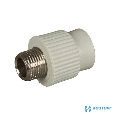 Муфта комбинированная нар.рез. 40х1" Damento серый (5/100)