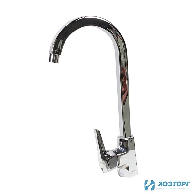 Смеситель  д/кухни DORON DС 2448-N, шаровый, хром, излив высокий, п/г (1/10)