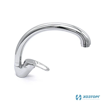 Смеситель  д/кухни Kranar KС 2421-N, шаровый, хром, излив высокий, п/г, без подводки (2/20)