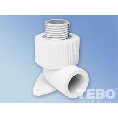 Угольник комбинированный нар.рез. 20*1/2 с креплением R-ТВ белый 030033902 (20/80)