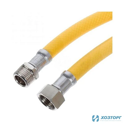 Газовая подводка,  желтая 1/2" г/ш  80 см ELKA 10*15 (1/70)