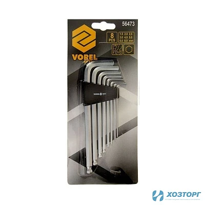 Набор ключей шестигранников  8 предметов Vorel HEX (1/6)