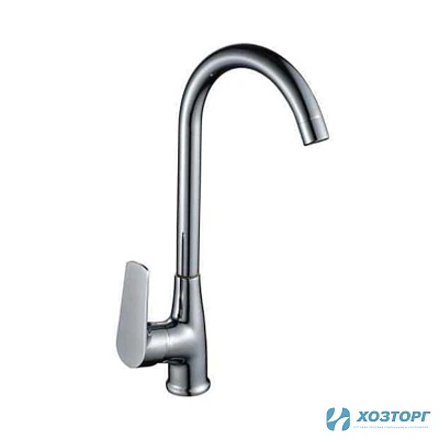 Смеситель  д/кухни DORON DС 2425-N, шаровый, хром, излив высокий, п/г (1/10)