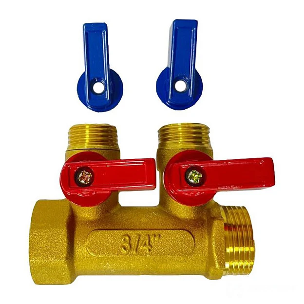  Коллектор с кранами 3/4"x1/2" на 2 выхода Damento Clima (1/60)