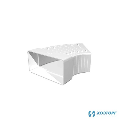 Колено разноугловое горизонтальное пластик "620КРП",  60х204/ERA (1/18)