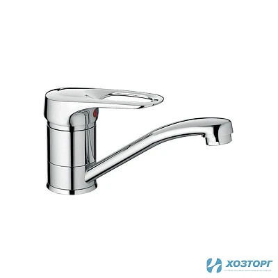 Смеситель д/кухни CRON 4504, шаровый, хром, излив средний нос, п/шп, D40 (2/20)