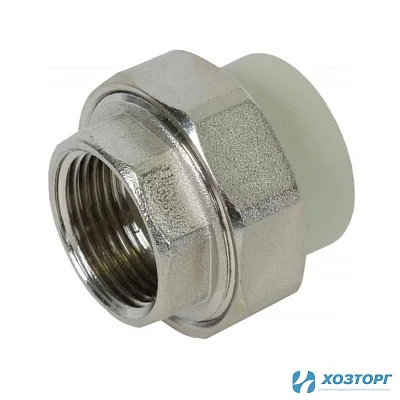 Муфта комбинированная разъёмная вн.рез. 40х1 1/2" WALTON серый (2/60)