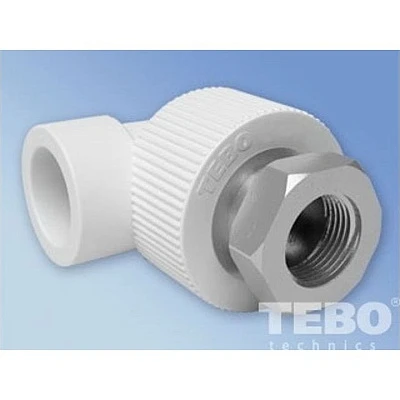 Угольник с накидной гайкой 25*3/4 ТВ белый 030031005 (25/100)