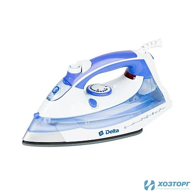 Утюг 2400Вт, керам.покрыт., 3 раб.режима, белый с синим/белый с фиолет.DELTA DL-711 (1/10)