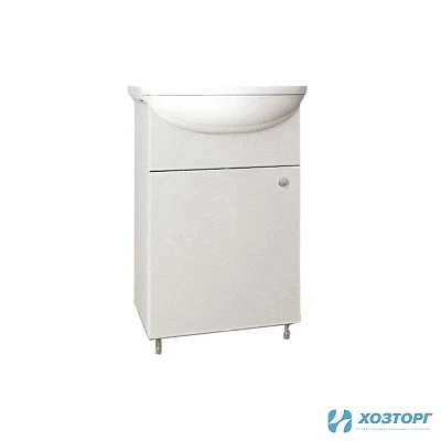 Тумба для ванной УЮТ 45-2 белая (комплектуется умывальником (ROSA) УЮТ 450) 0765 (MDW) (1/1)
