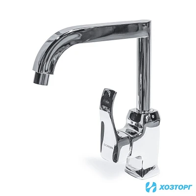 Смеситель  д/кухни DORON DС 21347-N, шаровый, хром, излив высокий, п/г (1/10)