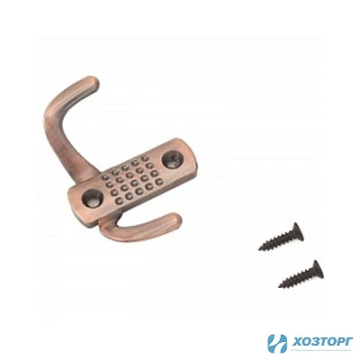 Крючок-вешалка Стандарт 212  B AC Старая медь 10195 (1/75)