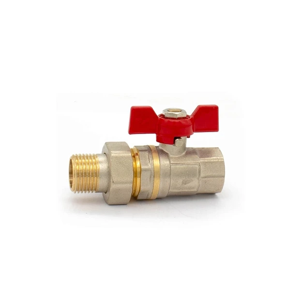 Кран шаровой DORON  1" В-Н бабочка с американкой (5/40)