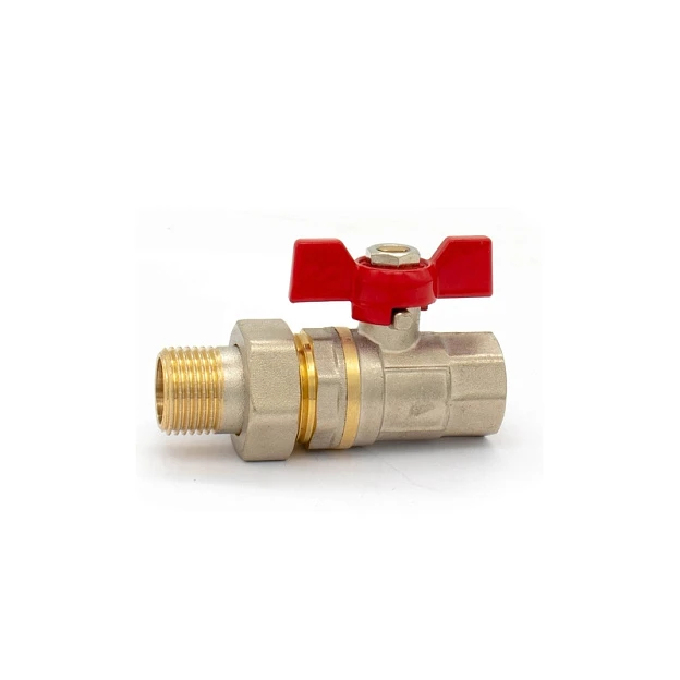 Кран шаровой DORON  1/2" В-Н бабочка с американкой (10/160)