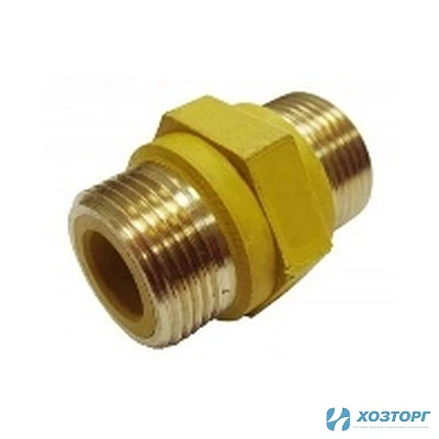 Ниппель переходной 20*15 (3/4"х1/2") наружная резьба изолятор SMS 02587 (10/100)