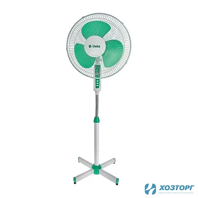 Вентилятор напольный 45Вт , 3 скорости Delta DL-003N белый с зеленым (4/4)