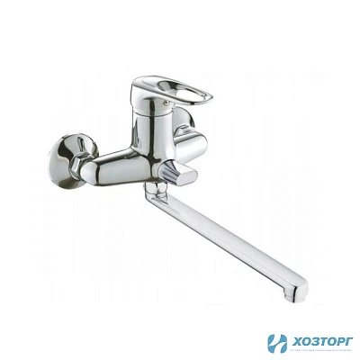 Смеситель д/ванны  HAIBA 2204 D40 шаровый, хром, излив 30F, дивертор в корпусе (1/8)