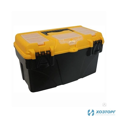 Ящик для инструмента 410мм длина, пластик, черный с желтым, 16", 20236 (1/6)