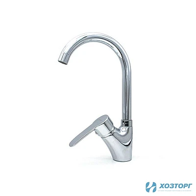 Смеситель  д/кухни DORON DС 2424-N, шаровый, хром, излив высокий, п/г (2/20)