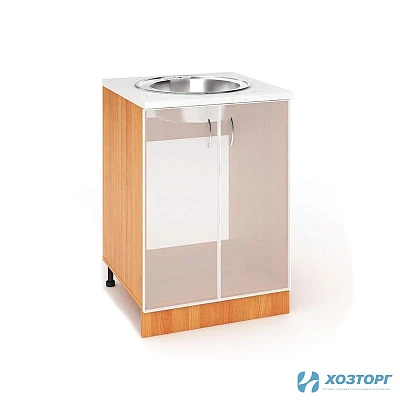 Подстолье под мойку на кухню 600х500 мм с дном (бук) 01282 (MDW) (1/1)