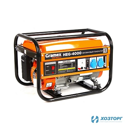 Генератор бензиновый Gramex HEG-4000 3,3кВт,бак15л,руч.старт,4Т/АИ-92/360г/кВт*ч (1/6)