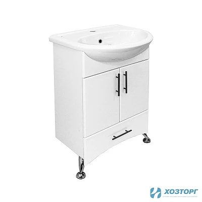 Тумба для ванной УЮТ 55-6 белая (комплектуется умывальником (ROSA) УЮТ 550) 0903 (MDW) (1/1)
