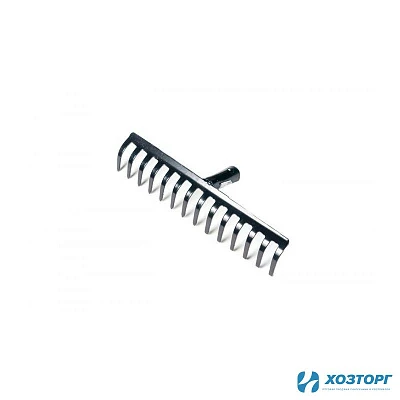 Грабли 14-зубые прямые, покрытие эмаль, без черенка ГП-14 (1/10)