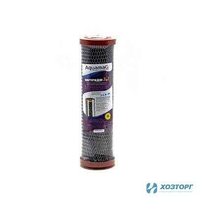 Картридж умягчения 3 в 1  10" (активированный уголь) FE 10SL Aquamag (1/25)