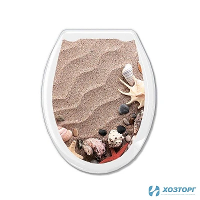 Сиденье для унитаза жесткое (фотопринт) ПЕСОК (1/10)