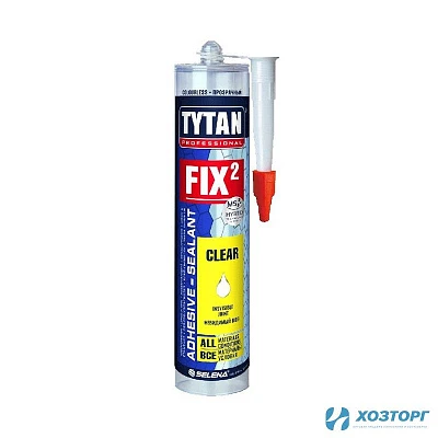 Клей-герметик TYTAN Professional Fix² Clear гибридный прозрачный 290 мл, 73914 (1/12)
