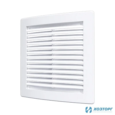 Решетка вентиляционная вытяжная АБС 250х250 "2525РЦ" белый/ERA (1/35)