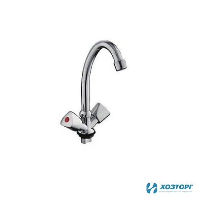 Смеситель кухня CRON CN4011-2-K, 1/2 керамика,  п/г, хром (2/20)