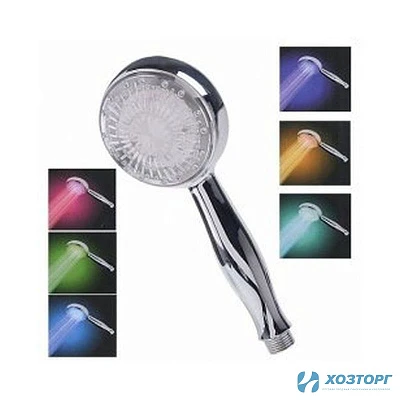 Лейка д/душа DORON D502 ,СВЕТОДИОДНАЯ, 1 режим, блистер (1/50)